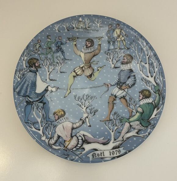 Haviland Limoges Other - Haviland Limoges The 12 Days of Christmas Plate Ten Lords A Leaping 1979 Signed